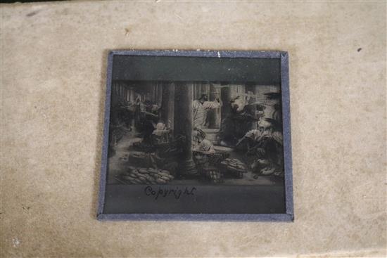 A large quantity of lantern slides and stereoscopic slides